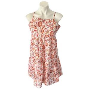 Ann Taylor Loft Outlet Floral Butterfly Print Sundress Size LP NWT